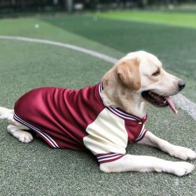 Baseball Uniform Pet Clothing Medium Large Dog Golden Retriever Labrado (Option: Wine Red-M)