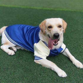 Baseball Uniform Pet Clothing Medium Large Dog Golden Retriever Labrado (Option: Blue-6XL)